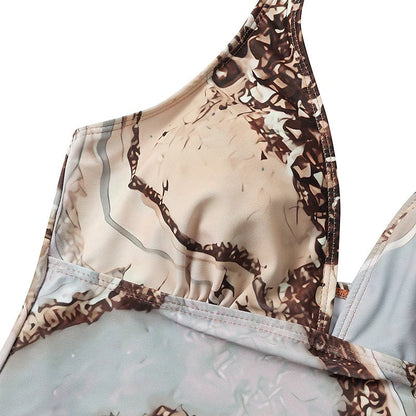 Maillot de bain bikini fendu Chic Marble Amelie Morin
