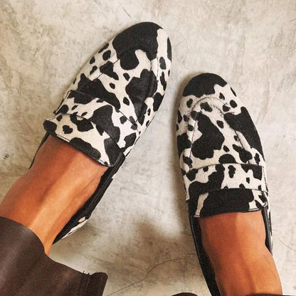 Cowprint Round-Toe Plus Shoes by Elizabeth Ainsley
