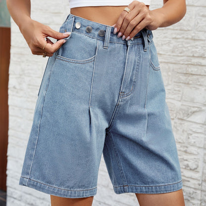 Short en jean à taille ajustable Amelie Morin pour femme