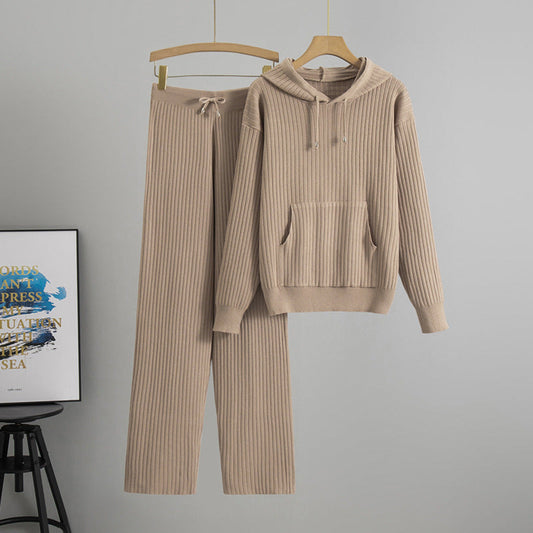 Ensemble à capuche tendance en maille par Amélie Morin