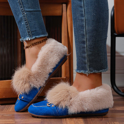 Mocassins en velours peluche d'Amélie Morin