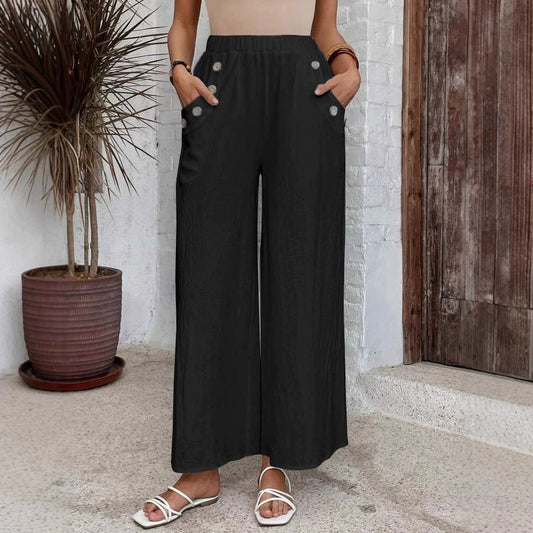 Pantalon large taille haute décontracté par Amélie Morin