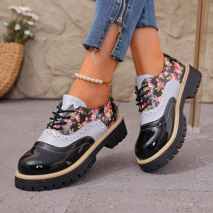 Chaussures décontractées grandes tailles à imprimé floral chic Amelie Morin