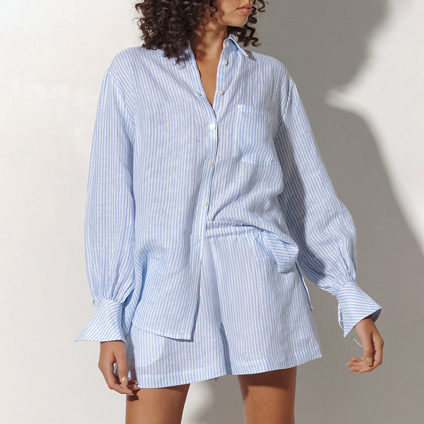 Ensemble en coton rayé Amelie Morin, tenue inspirée de Pinterest