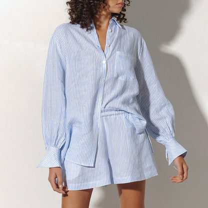 Ensemble en coton rayé Amelie Morin, tenue inspirée de Pinterest