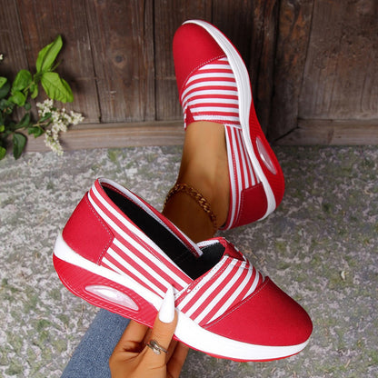 Chaussures rayées légères à enfiler Amelie Morin pour femmes