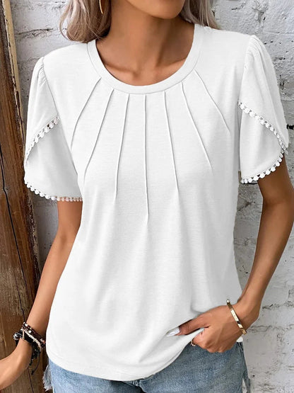 T-shirt d'été chic à manches tulipe Amélie Morin