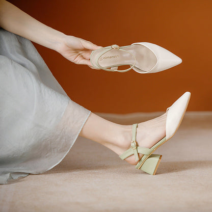 Escarpins chics à talons carrés par Amélie Morin