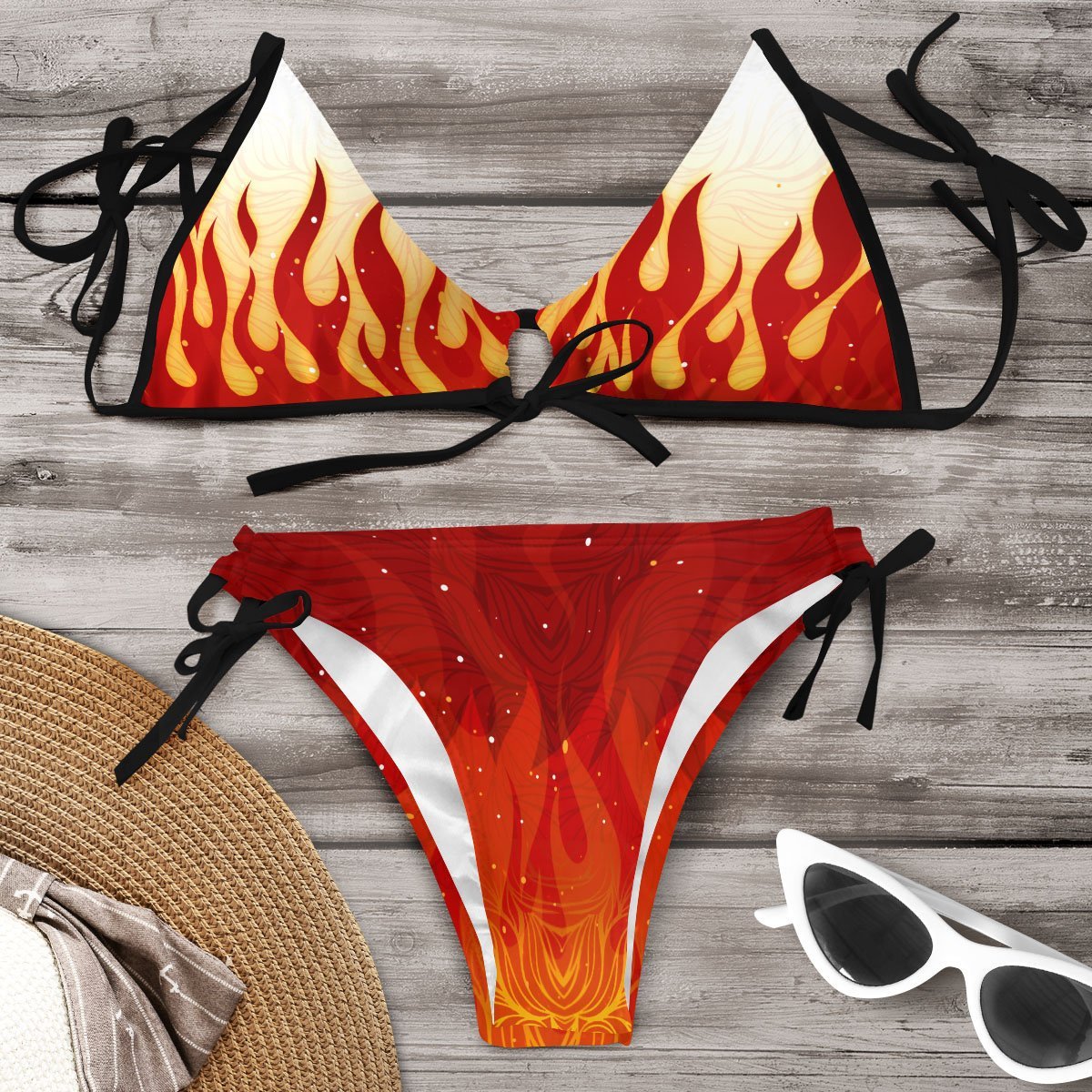 Ensemble bikini Amélie Morin aux couleurs vives, inspiré de Pinterest