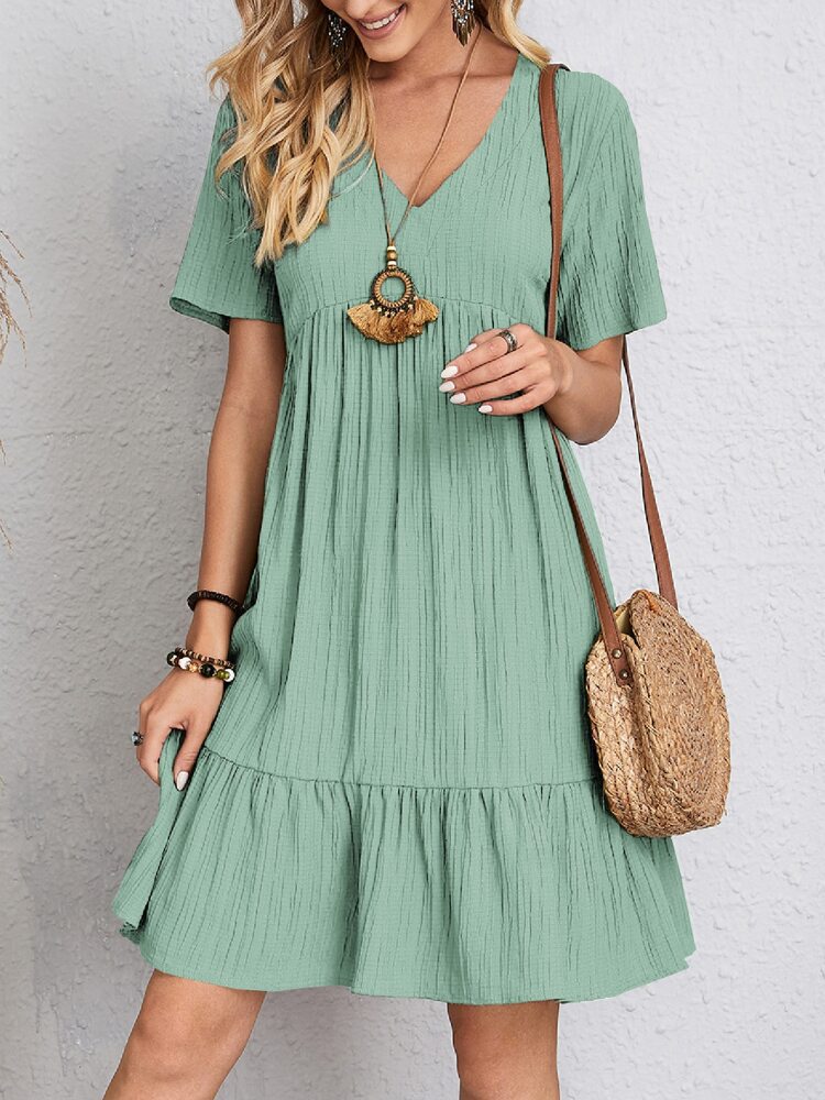 Robe d'été chic à col en V signée Amélie Morin