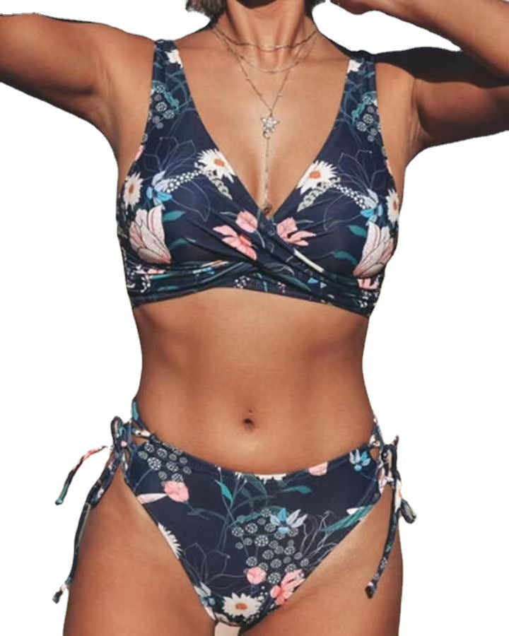 Ensemble bikini imprimé floral Amélie Morin coupe parfaite