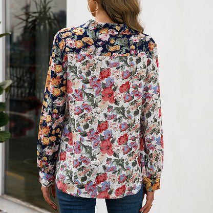 T-shirt fleuri colorblock Amelie Morin pour tous les jours