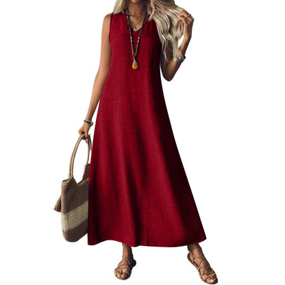 Robe sans manches en chanvre chic Amélie Morin