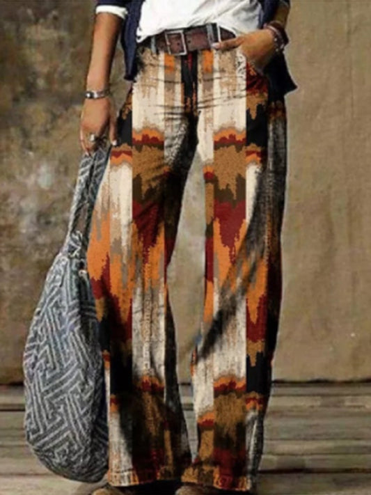 Pantalon large imprimé bohème Amelie Morin